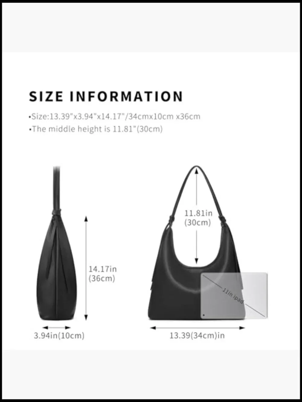 Slouchy Vegan Leather Hobo Tote Soft Shoulder Satchel with Tassel Ribbon